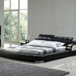 Bedroom,Fancy Black Leather Bed Frame Design Ideas With Charming White Mattress And Nice Black Bedside Also Beautiful Black Bookcase,Style Low Profile Bed Design With Leather Beds