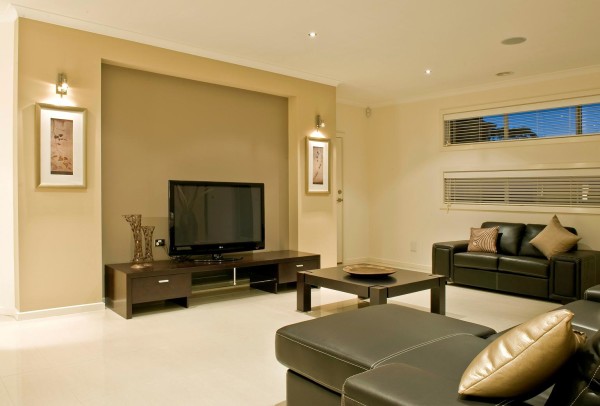 Bedroom,Good Looking Design A Room With Charming Black Leather Sofas And Beautiful Black Wood Square Table Also Wonderful Entertaiment Center Plus Beautiful Beige Wall Paint,Design A Rooms Latest