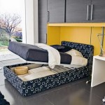 Bedroom,Contemporary Teenage Bedroom Ideas Boy With Charming Platfrom Bed In Beautiful Black White Geomatric Bed Frame And Cool Under Storage Bed Also Stylish Study Space Plus Modern White Stand Lamp On Combined Trendy Black Ceramic Tile Floor,Extraordinary Teenage Bedroom Ideas Boys For Modern Concept