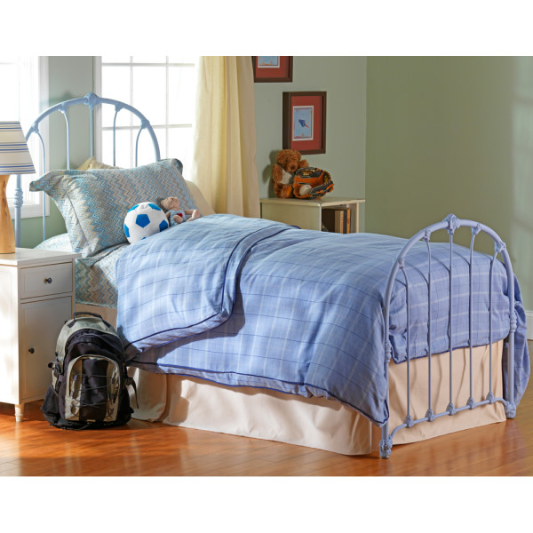 Bedroom,Beautiful Blue Wesley Allen Iron Bed Design Ideas With Comfortable Southwest Mattress And Cozy Headboard On Combined Footboard Also Cute Doll For Kids Bedroom,Bedroom With Style Wesley Allen Iron Beds