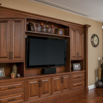 Furniture,Cool Amazing Cream Wall Paint Flat Screen Tv Wall Design Ideas With Adorable Brown Large Entertainment Center Plus Nice Wood Material And Cool Black Tv Stand Also Wonderful Brown Wood Floor ,Stunningly Beautiful And Modern Flat Screen Tv Wall Designs