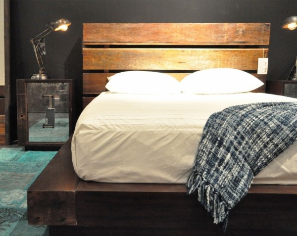 Bedroom,Vintage Solid Wood Platform Bed Design Inspiration With Beautiful Craftsmanship And Comfortable White Mattress Also Nice Metal Cabinet On Combined Vintage Stand Lamp,Cool Platform Bed Design