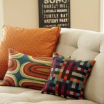 Furniture,Admirable Cream Wall Paint Decorative Pillows For Couche With Modern White Fabric Sofa And Soft Three Pillow Also Nice White Wood Window Frame,Cute And Pretty Decorative Pillows For Couches