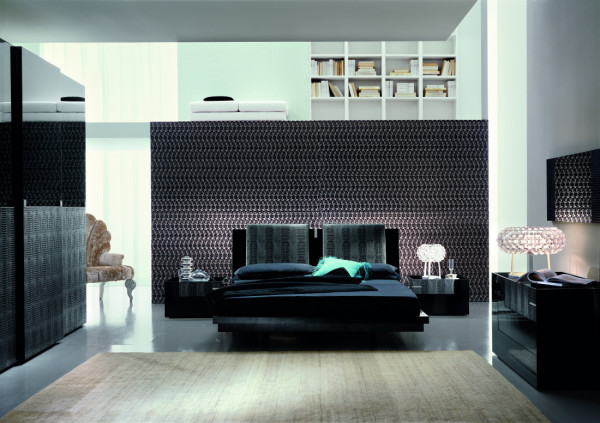 Bedroom,Sweet Modern Bedroom Design Inspiration With Beautiful Black Bed Frame On Combined Black Mattress And Wonderful White Bookcase Also Elegant Black Make Up Table For Classy Concept,Modern Bedroom Design
