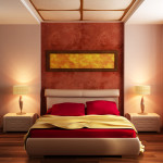 Bedroom,Awesome Broken White Wall Paint Bedroom Color And Design With Cool Platform Bed In Nice Broken White Leather Bed Frame On Combined Comfortable Red Bed Sheet And Beautiful Broken White Wood Nightstand Tables Also Trendy Brown Wood Floor,Affordable Teenage Bedroom Colors And Designs Latest