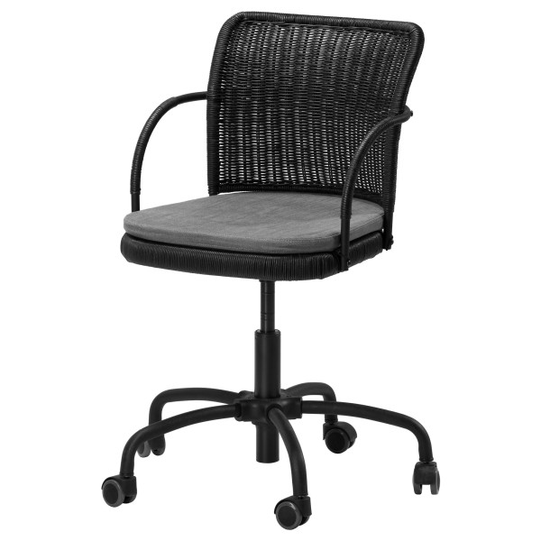 Furniture,Cheap And Beautiful Best Computer Chair Back Problem Design Inspiration With Style Black Rattan Material And Comfortable Gray Cushion Also Cozy Black Wheels,The Best Computer Chair Back Problems