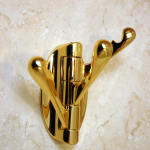 Interior,Creative And Unique Rustic Coat Hook Wall Mounted Design Ideas With Charming Metal Material In Gold Color Also Cool Folding Supplied ,Styles Rustic Coat Hooks Wall Mounted