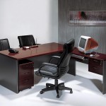 Furniture,Cool Awesome Office Furniture Desk Decoration With Beautiful Dark Brown And Grey Wood Table Also Modern Black Arm Chair,Fabulous Office Furniture Desks Decoration