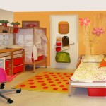 Furniture,Delightful Interior Design Idea With Charming Bright Brown Wood Bed Frame And Nice White Wood Study Table Plus Comfortable Wheels Pink Chair Also Creative Wall Mounted Bookshelf,Fabulous Interior Design Ideas For Modern Home