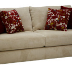 Furniture,Charming Decorative Pillows For Couche With Unusual Broken White Fabric Two Seater Sofa And Soft Marron Pillows Also Nice White Red Blue Fabric Pillows,Cute And Pretty Decorative Pillows For Couches