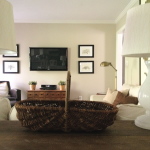 Furniture,Splendid White Wall Paint Flat Screen Tv Wall Design Ideas With Amazing Tv Wall Unit And Cool Brown Wood Cabinet Plus Nice Rattan Storage Also Wonderful White Drum Desk Lamps,Stunningly Beautiful And Modern Flat Screen Tv Wall Designs