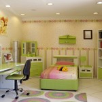 Furniture,Delightful Interior House Design Picture With Amazing Green Bed Frame And Cool White Green Wood Study Table Plus Comfortable Wheels Black Green Chair Also Wonderful Green White Wood Wardrobe,Picturesque Interior House Design Pictures 2015