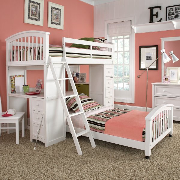 Bedroom,Chic Cool Teenage Girl Room Design Ideas With Stylish Red Loft Bed And Charming Storage Under Bed Also Wonderful White Vanities Mirror Plus Modern Stand Lamp,Cool Teenage Girl Rooms Inspiration