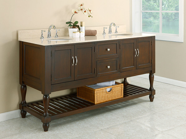 Bathroom,Marvelous White Granite Vanity Top Design Inspiration With Beautiful Wood Cabinet And Nice Storage Also Beautiful Arrangement Floral,Elegant White Granite Vanity Top Your Inspiring