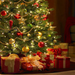 Furniture,Extraordinary Christmas Tree Design Inspiration With Wonderful Golden Plus Nice Red Ball Ornaments And Gorgeous Golden Christmas Star Ornaments Also Adorable Xmas Tree Lights In Cream Color,Most Beautiful Christmas Tree