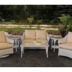 Exterior,Magnificent White Lloyd Flanders Wicker Design With Cozy Cushioned Lovesea And Beaurtiful Rattan White Cushion Swivel Rocker Also Nice White Rattan Glass Table ,Contemporary Outdoor Lloyd Flanders Wicker Design 
