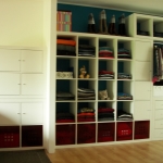 Bedroom,Picturesque White Wall Paint Ikea Bedroom Closet Design Inspiration With Fabulous White Shelf Clothes And Cool White Wood Cabinet Also Wonderful Bright Brown Laminate Flooring,Trendy Furniture Ikea Bedroom Closets