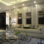 Furniture,Exceptional Furniture Small Space Design Inspiration With Comfortable White Leather Two Seater Sofa And Nice White Folding Ottoman Plus Unique Glass Table Also Elegant Silver Drum Table Lamp,Modern Living Room Design With Comfortable Furniture Small Spaces