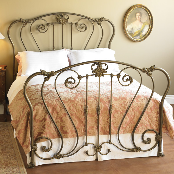 Furniture,Comfortable Iron Wesley Allen Design Ideas With Comfortable Headboard And Cozy Footboard Also Nice White Matras On Combined Red Floral Blanket,Stylish Iron Bed By Wesley Allen Designer
