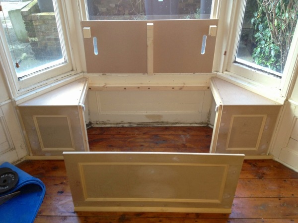 Furniture,Dazzling Building A Bay Window Seat Design Ideas With Gorgeous Curved Oak Bench Seat On Combined Beige Color And Cool Storage Under Bed Also Vintage Brown Wood Floor,Comfort Building A Bay Window Seat Design
