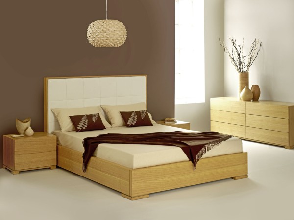 Bedroom,Classic Very Small Bedroom Design Ideas With Stylish Platform Bed In Bamboo Material On Combined Soft Beige Mattress And Cozy White Leather Headboard Also Gorgeous Two Bamboo Nightstand Table Plus Unique Pendant Lamp,Very Small Bedroom Design And Small Space