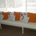 Furniture,Charming DIY Bay Window With Seat Design Inspiration And Nice White Bay Window Seat On Combined Soft Pillows Also Modern Glass Windows Plus Cool White Blinds,Stylish Bay Window With Seat