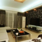 Furniture,Marvelous Interior Design Idea With Beautiful White Sofa And Cool Rectangular Black Table On Combined Nice Beige Ceramic Tile Floor Also Wonderful Tv Wall Units,Fabulous Interior Design Ideas For Modern Home