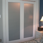 Bedroom,Fascinating Ikea Bedroom Closet Decoration With Charming Frosted Glass Doors And Nice White Wood Closet Frame Also Wonderful Gray Wall Paint,Trendy Furniture Ikea Bedroom Closets