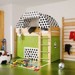 Bedroom,Extraordinary Sport Themed Teenage Bedroom Furniture For Boy Design Ideas With Unique Bunk Bed On Combined Beautiful Bright Wood Bed Frame And Cool Bright Wood Cabinet Also Gorgeous Green Floor ,Modern Teenage Bedroom Furniture For Boys Design Inspiration 