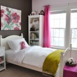 Bedroom,Impressive Black White Wall Paint Tween Room Design Ideas With Comfortable White Bed Frame On Combined Cozy White Mattress And Nice White Wood Nightstand Table Plus Beautiful Purple Desk Lamp Also Gorgeous Artwork ,Cool Awesome Tween Rooms Design Ideas