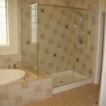 Furniture,Impressive White Mixed Cream Ceramic Wall Panel Shower Design Small Bathroom With Nice Built In Bathtub And Gorgeous Shower Enclosures Plus Beautiful White Shower Pan Also Wonderful Cream Tile Floor ,Modern Shower Designs Small Bathrooms
