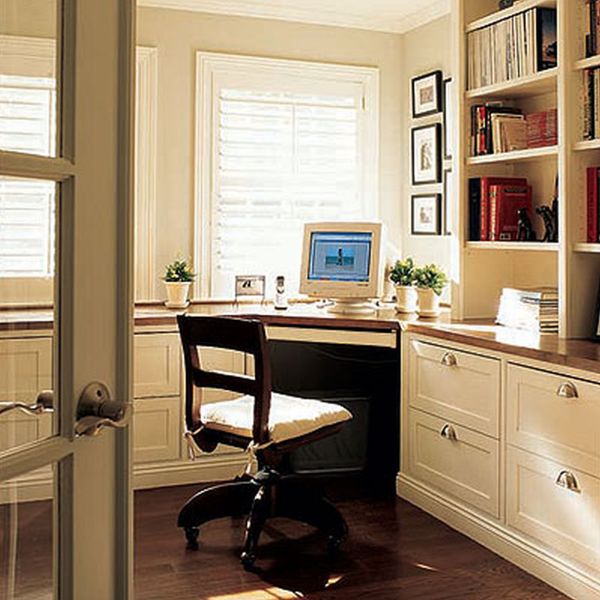 Furniture,Enchanting White Wall Paint Shelving Unit Design Ideas With Beautiful Corner Study Space And Comfortable Office Chair Plus Trendy Dark Brown Wood Floor Also Wonderful White Wood High Shelving Unit,Creative And Unique Shelving Units