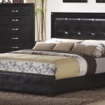 Bedroom,Nice Spectacular Black Vinyl Upholstered Low Bed Design Ideas With Style Black Leather Low Profile Bed Frame And Soft White Mattress Also Cozy Black Leather Height Headboard For Luxurious Concept,Sightly Low Beds Design
