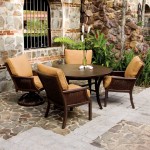 Living Room,Admirable Woven Castelle Patio Furniture Design Ideas With Cool Cushion Swivel Rocker And Antique Woven Round Wood Table Also Nice Dark Brown Color,Nice Spectacular Outdoor From Castelle Patio Furniture