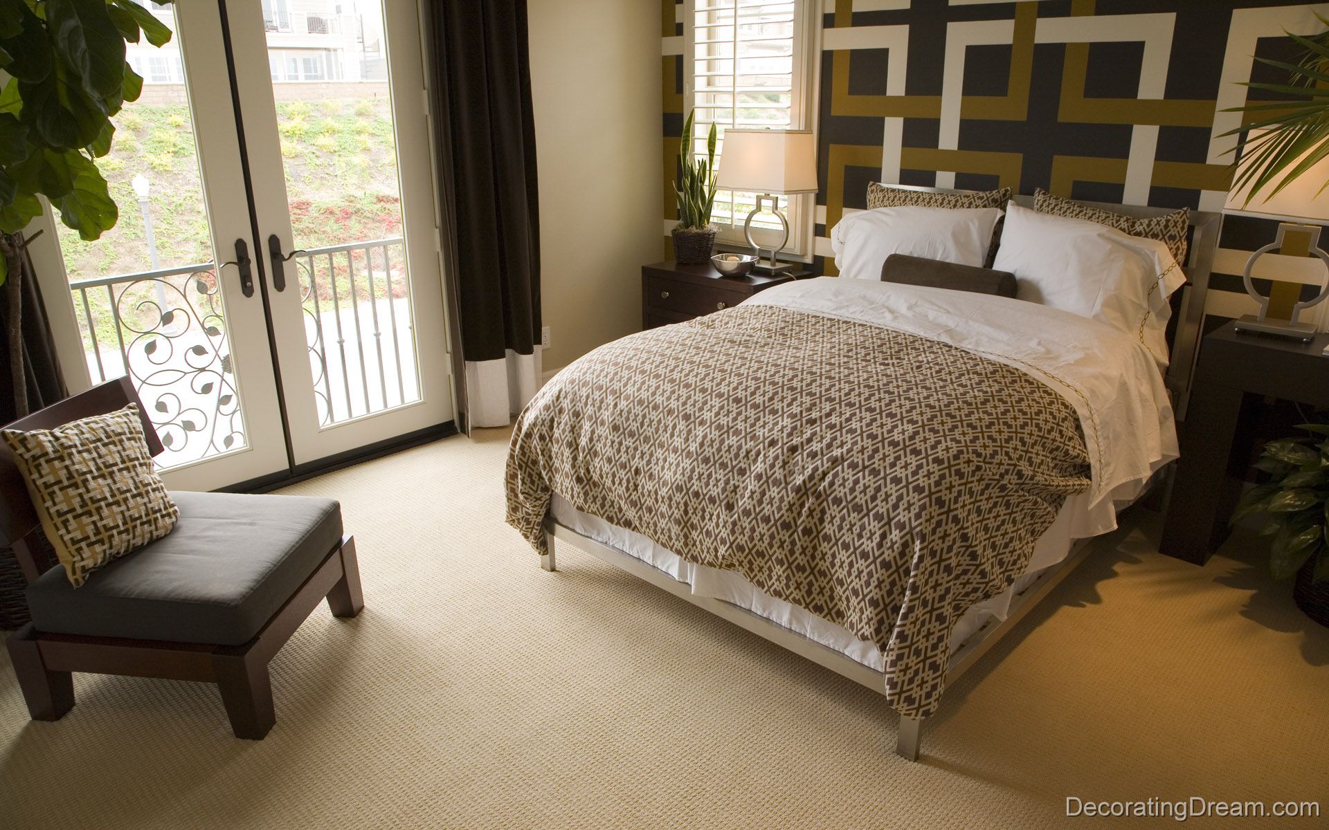 Bedroom,Amazing Very Small Bedroom Design Ideas With High Quality Metal Bed Frame In Silver Color And Comfortable Double Mattress On Combined Soft White Cotton Cushion Also Cool Black Two Wood Nightstand Table Plus Unique Two Desk Lamp,Very Small Bedroom Design And Small Space