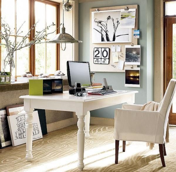 Interior,Dazzling Cool Looking Lamp Design Ideas With Exciting White Wood Desk And Beautiful Chrome Hanging Lamp Also Comfortable White Padded Office Chair For Modern Concept,Style Cool Looking Lamps