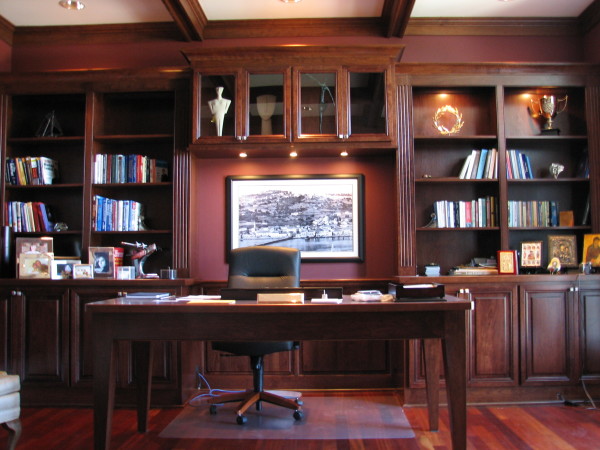 Furniture,Antique Building An Office Desk Design Ideas With Gorgeous Dark Brown Office Desk And Comfortable Black Leather Swivel Chair Also Cool Large Wood Bookcase Clear Glass Door ,Easily And Cool Building An Office Desks