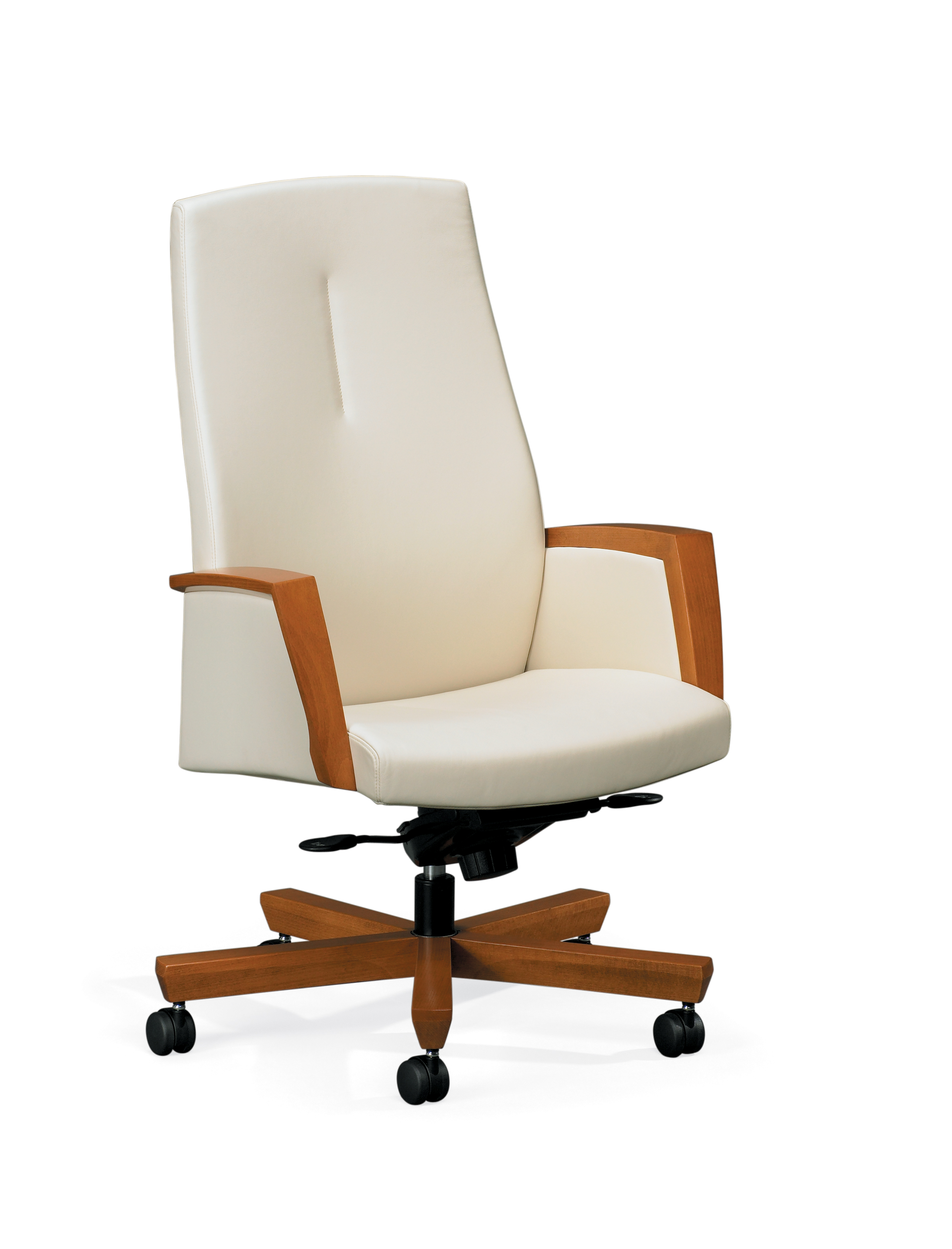 Furniture,Admirable Office Chair Control Design Inspiration With Comfortable White Leather Beight Adjustable Arms And Beautiful Bright Brown Legs Also Cool Black Wheels Office Chair,Comfortable Office Chair Controls In The Modern Concept
