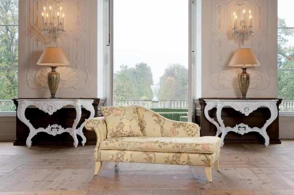 Furniture,Marvelous White Wall Paint Sofa For Small Living Room Design Inspiration With Beautiful Cream Sofa On Combined Gorgeous Floral Ornament And Cool White Double Wood Table Plus Wonderful Two Table Lamp Also Elegant Wall Lamps ,The Most Convenient Sofas For Small Living Rooms