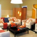 Apartments,Delightful Small Space Diy Patio Furniture For Apartment Decoration With Fabulous White Sofas And Beautiful Black Wooden Coffe Table Combined Soft White Fur Rug Also Wonderful White Pendant Lamp,Cheap Furniture For Apartments Decoration Modern