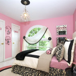 Bedroom,Fancy Small Space Room For Teenage Girl With Comfortable Pink Bed Sheet And Beautiful Round Black Bedside Table Plus Wonderful White Black Polkadot Table Lamp Also Exquisite Pink Wall Paint,Contemporary Small Rooms For Teenage Girls To Bedroom
