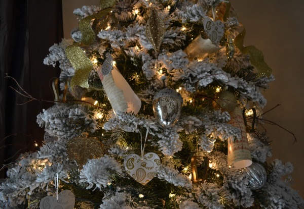Furniture,Enchanting Christmas Tree Design Ideas With Beautiful White Christmas Tree And Wondeerful Chrome Ball Ornaments Also Pretty Heart Shaped Christmas Ornaments,Most Beautiful Christmas Tree