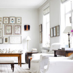 Furniture,Exceptional And Cheap Interior Design Ideas With Comfortable White Fabric Single Seater Sofas Plus Nice Brown Wood Square Accent Table On Combined Beautiful White Cup Table Lamp Also Nice Brown Wood Rectangular Table Using Gorgeous White Wall Paint For Living Room,Best Interior Design Ideas To Your Home