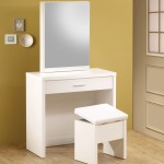 Bedroom,Elegant White Make Up Table Design Inspiration With Beautiful White Vanity Desk And Charming White Vanity Stools Also Gorgeous Bright Brown Wood Floor,Make Up Table Design Ideas