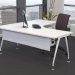 Furniture,Trend White Workbench On Combined Nice Grey Floor Also Cozy Black Red Arm Chair With Elegant Office Furniture Desk Design Inspiration,Fabulous Office Furniture Desks Decoration