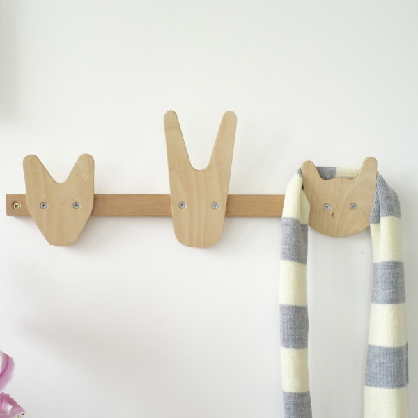Interior,Creative And Unique Coat Hanger Design Inspiration With Stylish Animals Shaped Coat Hooks In Nice Bright Brown Wood Material,The Best High Quality And Unique Coat Hangers