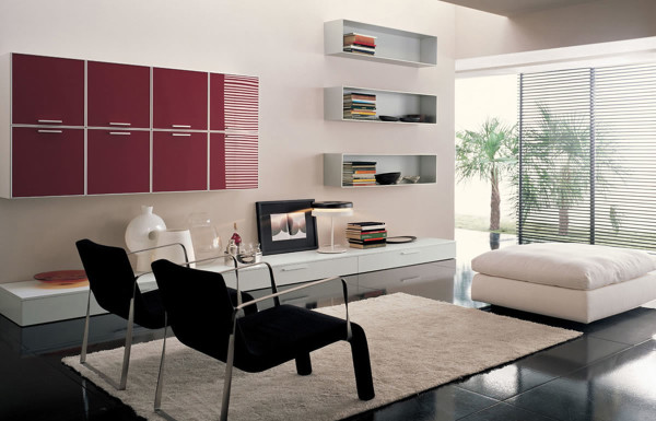 Bedroom,Cool Design A Room With Stunning White Ottoman And Comfortable Double Black Chair In Iron Material Plus Soft White Rectangular Rug Also Beautiful White Wall Mount Bookshelf On The White Wall,Design A Rooms Latest