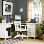 Furniture,Cool Amazing Wheels White Wood Desk Chair Design With Awesome Corner White Wood Desk And Modern Stainless Desk Lamp Also Wonderful White Wood Window Frame On Combined Soft Beige Transparent Curtains Plus Beautiful Black Picture Frame On The Gray Wall,High Quality With Style Rustic Desk Chairs