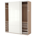 Bedroom,Charming Ikea Bedroom Closet Design Ideas With Beautiful White Hardwood Sliding Doors And Nice Brown Wood Closet Also Wonderful White Iron Storage,Trendy Furniture Ikea Bedroom Closets