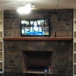 Furniture,Astounding Tv Wall Panel Design Ideas With Charming Fireplace Lovable Rock Wall Panel And Cool Tv Shelves Also Wonderful Double White Cabinet For Living Room,Modern Tv Wall Panel Designs